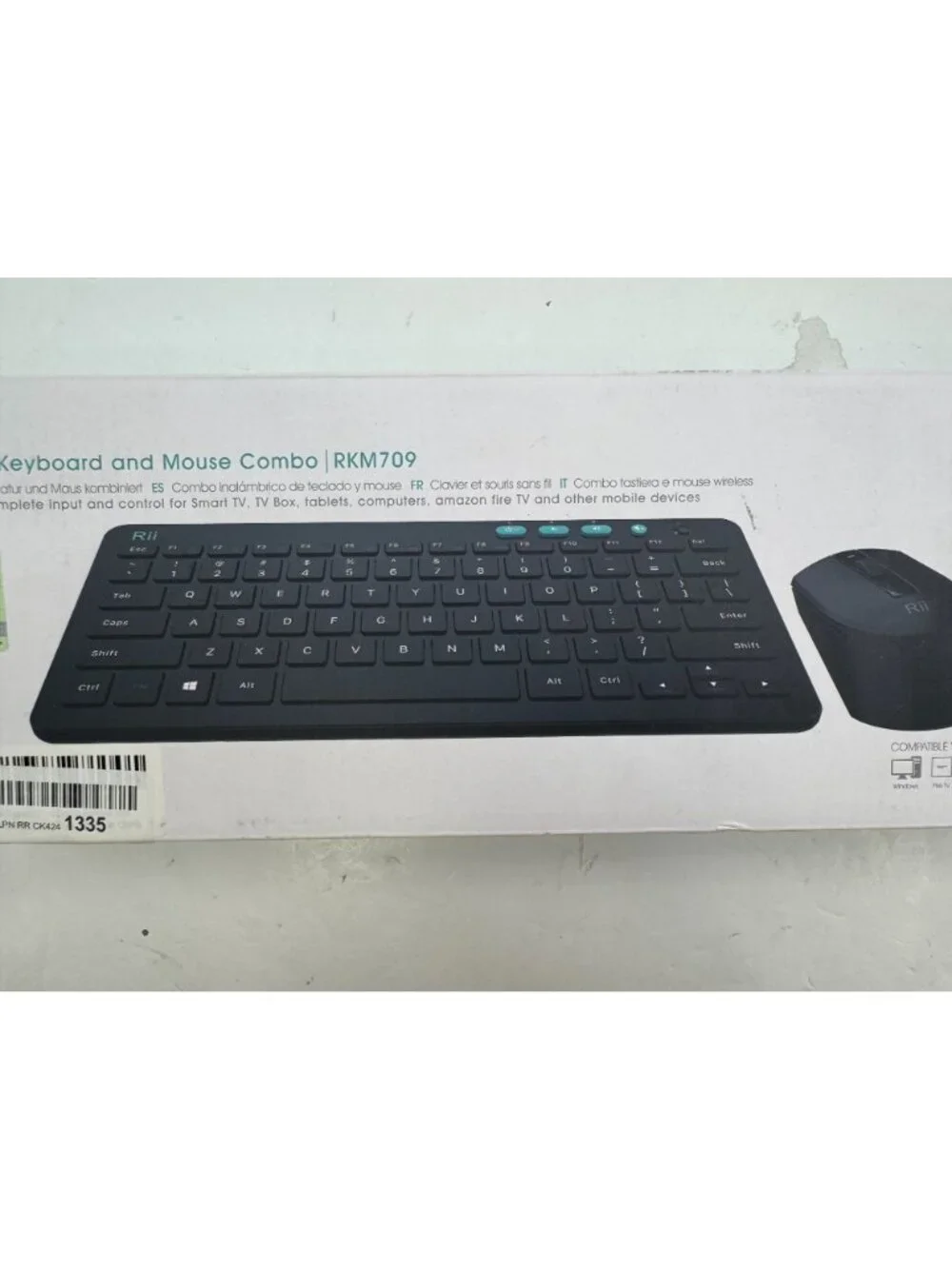 Rii Wireless Keyboard & Mouse Combo RKM709 For Windows/Smart TV/Android/PC/Mac O